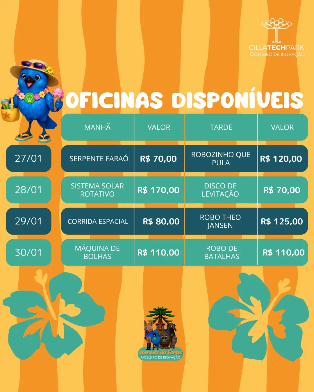 valores jornada de férias