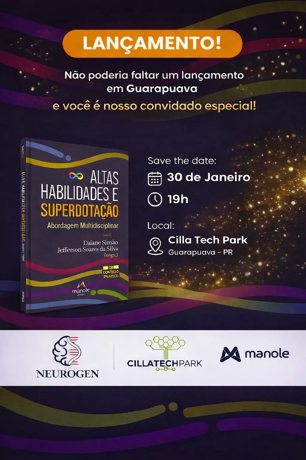 divulgação lançamento livro